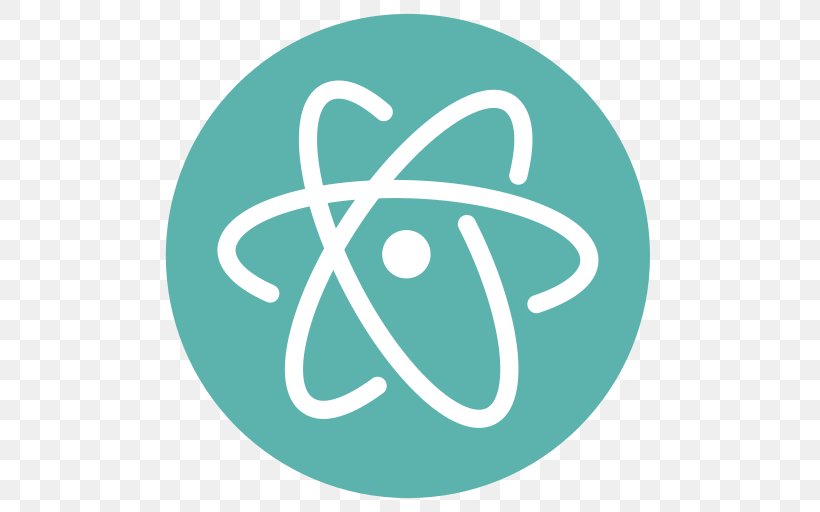 Atom GitHub Visual Studio Code Text Editor, PNG, 512x512px, Atom, Aqua, Brand, Electron, Github Download Free