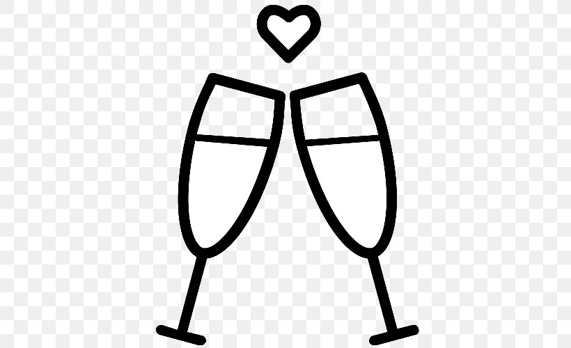 Champagne Glass Toast Wine, PNG, 500x500px, Champagne, Alcoholic Drink, Area, Black And White, Champagne Glass Download Free