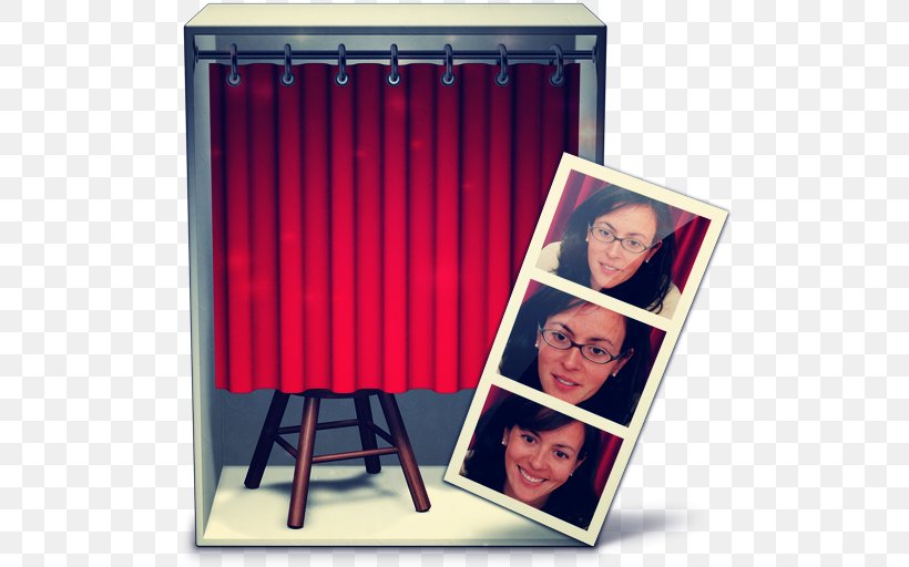 Macintosh ISight Photo Booth MacOS Icon, PNG, 512x512px, Macintosh, Apple, Application Software, Console, Curtain Download Free