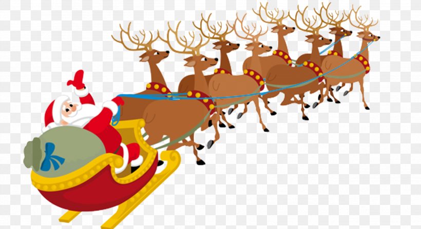 Santa Claus Village Santa Clauss Reindeer Clip Art, PNG, 2598x1417px, Santa Claus, Art, Christmas, Christmas Elf, Deer Download Free