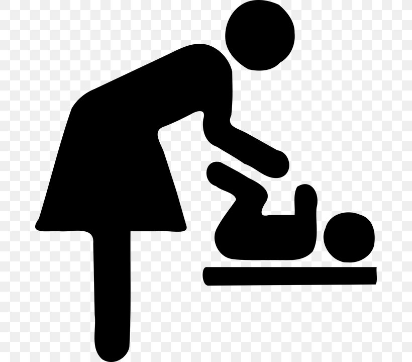 Diaper Infant Changing Tables, PNG, 680x720px, Diaper, Area, Black And White, Changing Tables, Child Download Free