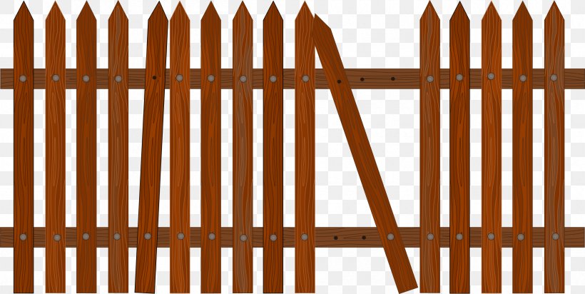 Picket Fence Chain-link Fencing Clip Art, PNG, 2400x1206px, Fence, Baluster, Chainlink Fencing, Garden, Gate Download Free