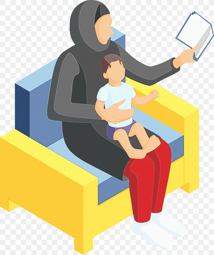 Cartoon Sitting Reading Furniture Job, PNG, 2515x3000px, Arabic Family, Arab People, Arabs, Cartoon, Furniture Download Free