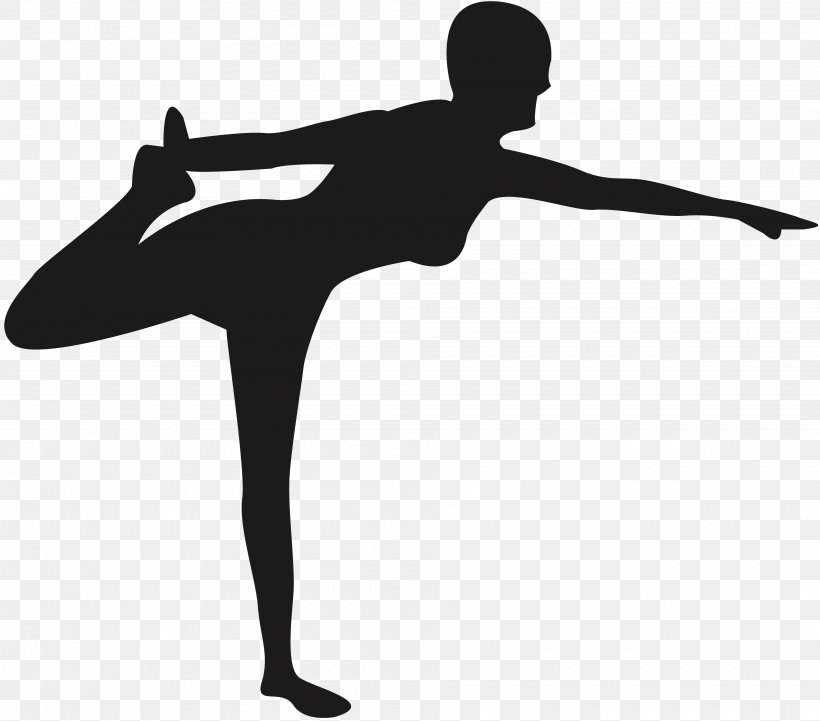 Exercise Silhouette Yoga Woman Clip Art, PNG, 3840x3378px, Exercise, Arm, Balance, Ballet Dancer, Black Download Free