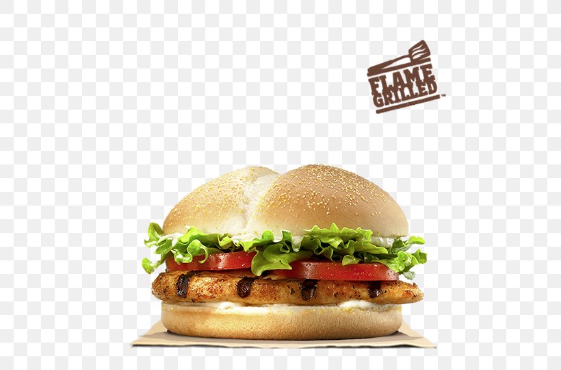 Burger King Grilled Chicken Sandwiches Hamburger Whopper Fast Food, PNG, 500x540px, Hamburger, American Food, Breakfast Sandwich, Buffalo Burger, Bun Download Free
