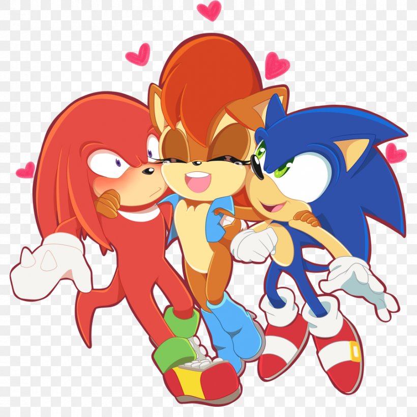 Knuckles The Echidna Sonic & Knuckles Rouge The Bat Princess Sally Acorn Image, PNG, 900x900px, Watercolor, Cartoon, Flower, Frame, Heart Download Free