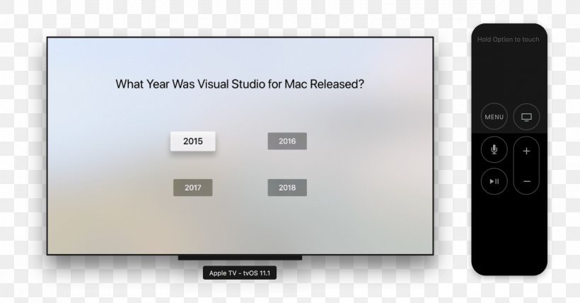 TvOS 12 Apple TV Xamarin, PNG, 2367x1238px, Tvos, Android, Apple, Apple Tv, Brand Download Free