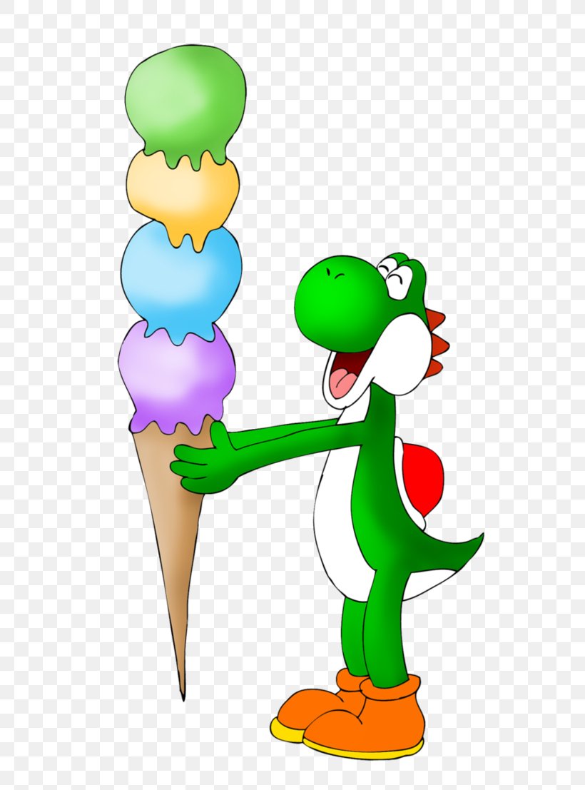 Ice Cream Luigi Mario Party 5 Yoshi, PNG, 721x1107px, Ice Cream, Art, Artwork, Baby Luigi, Cream Download Free