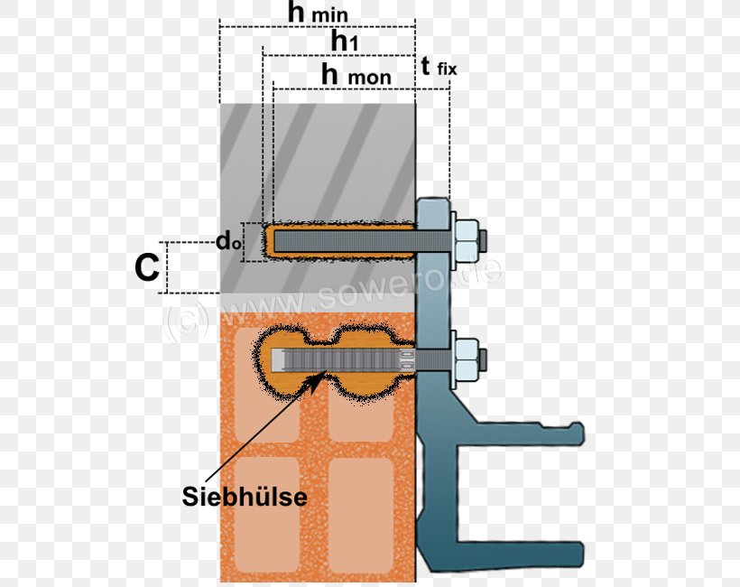 Concrete Threaded Rod Masonry Hohlblockstein Foundation, PNG, 650x650px, Concrete, Area, Assembly, Diagram, Facade Download Free