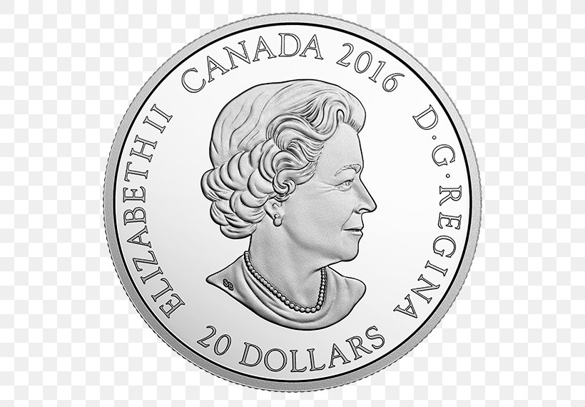 Dollar Coin Silver 150th Anniversary Of Canada Money, PNG, 570x570px, 150th Anniversary Of Canada, Coin, Bird, Black And White, Canada Download Free