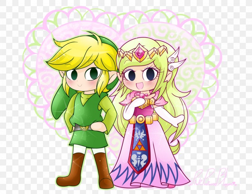 The Legend Of Zelda: The Wind Waker Oracle Of Seasons And Oracle Of Ages Link Princess Zelda The Legend Of Zelda: Spirit Tracks, PNG, 1024x791px, Watercolor, Cartoon, Flower, Frame, Heart Download Free