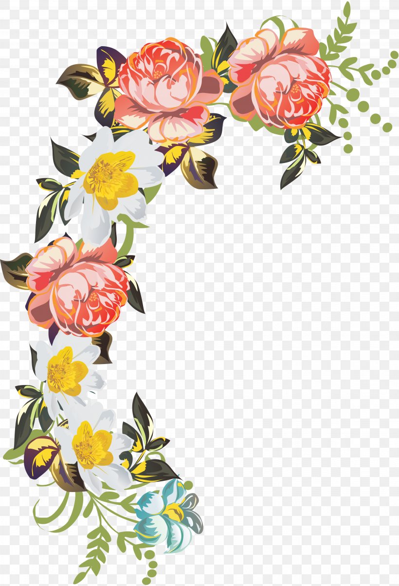 Flower Ornament Floral Design Clip Art, PNG, 3702x5438px, Flower, Cdr, Cut Flowers, Decorative Arts, Drawing Download Free
