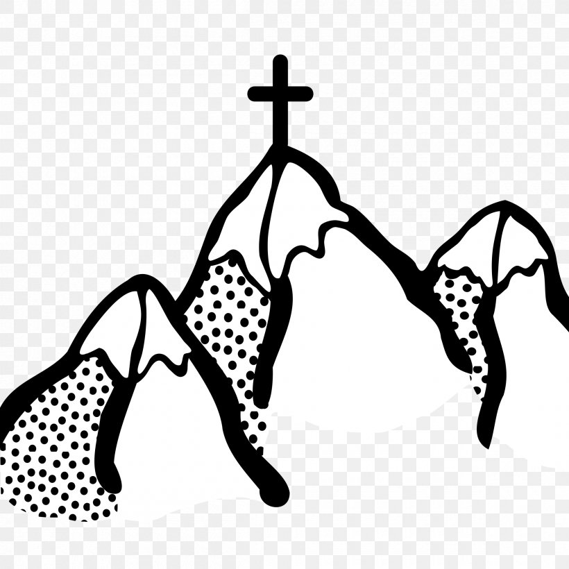 Clip Art, PNG, 2400x2400px, Mountain, Black, Black And White, Christian Cross, Jesus Download Free