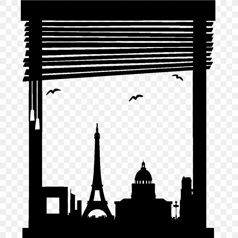Eiffel Tower Skyline Silhouette Drawing, PNG, 1200x1200px, Eiffel Tower, Art, Black, Black And White, Brand Download Free