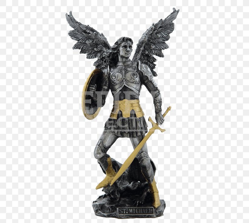 Michael Lucifer Statue Sculpture Archangel, PNG, 733x733px, Michael, Action Figure, Angel, Archangel, Bronze Sculpture Download Free