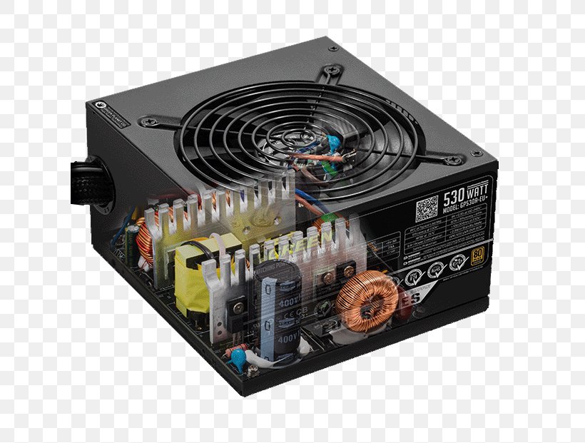 Power Converters Power Supply Unit Computer System Cooling Parts Electronics, PNG, 622x621px, 80 Plus, Power Converters, Blindleistungskompensation, Computer, Computer Component Download Free