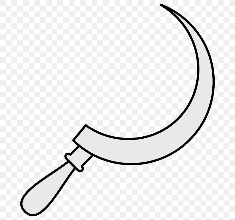 Sickle Drawing Clip Art, PNG, 704x768px, Sickle, Art, Artwork, Black, Black And White Download Free