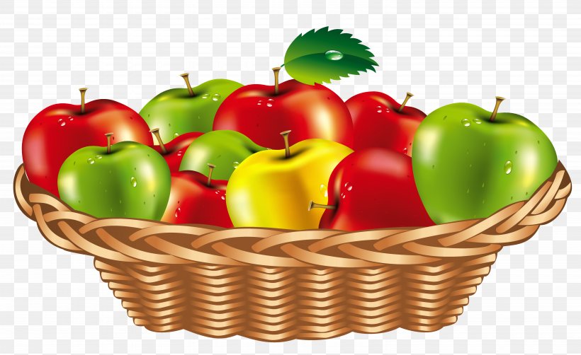 Basket Of Fruit Clip Art, PNG, 6160x3776px, Basket Of Fruit, Apple, Basket, Bell Pepper, Bell Peppers And Chili Peppers Download Free