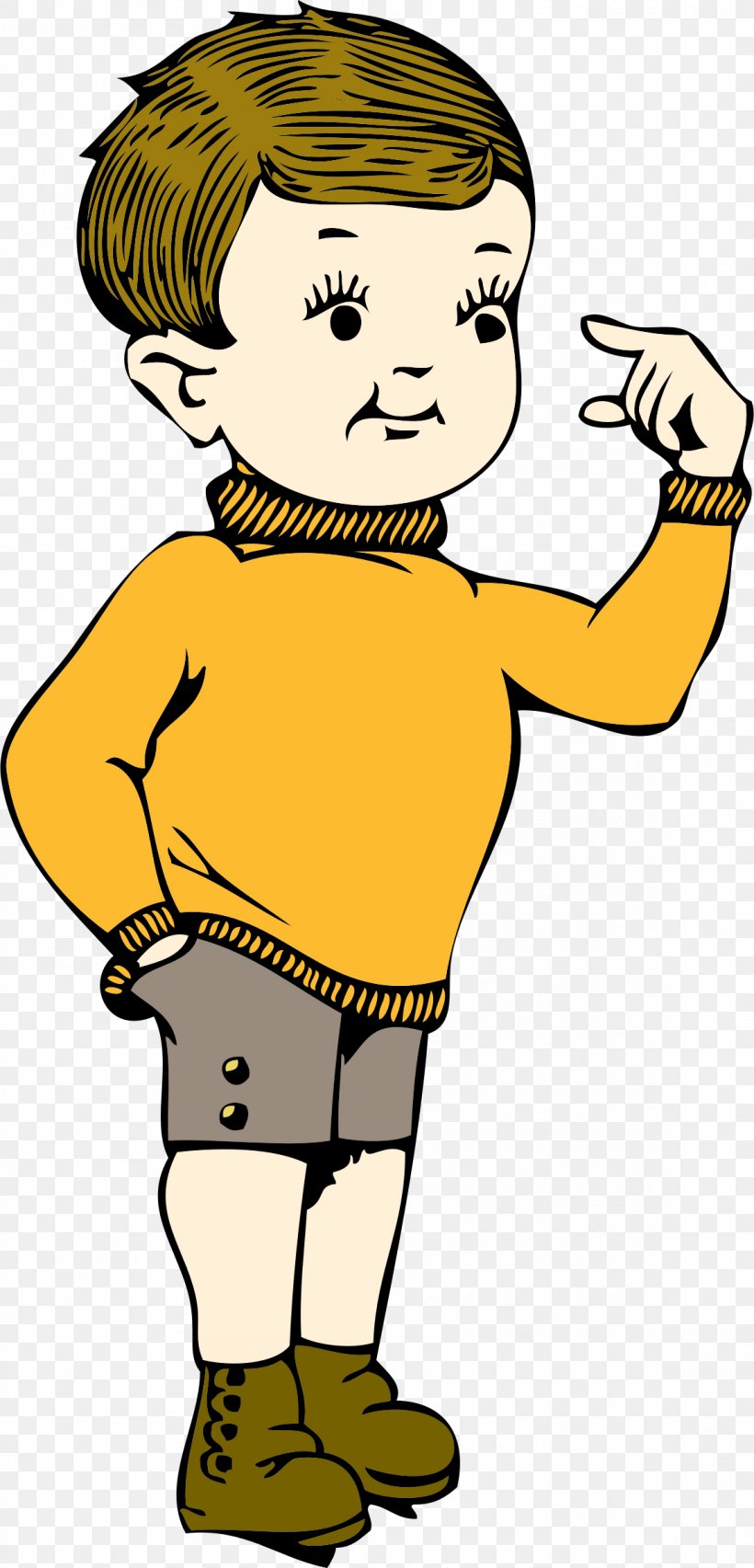 child pointing to self clipart