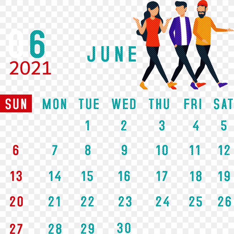 June 2021 Calendar 2021 Calendar June 2021 Printable Calendar, PNG, 3000x3000px, 2021 Calendar, Calendar System, Calendar Year, December, June 2021 Printable Calendar Download Free