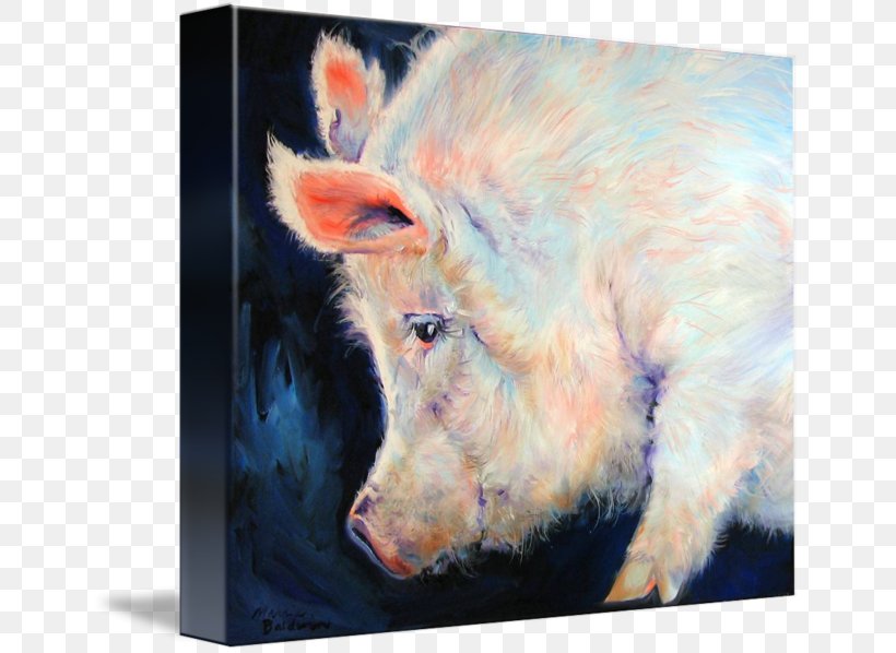 Pig Oil Painting Watercolor Painting Art, PNG, 650x598px, Pig, Abstract Art, Art, Art Museum, Artist Download Free