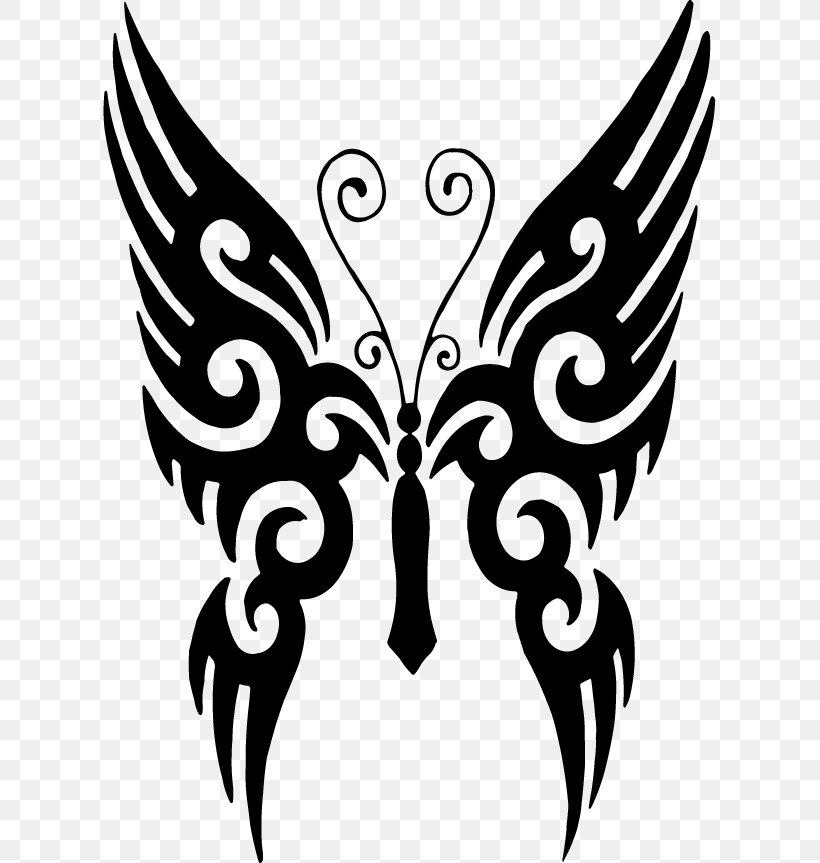 Butterfly Tattoo Clip Art, PNG, 613x863px, Butterfly, Art, Autocad Dxf, Beak, Bird Download Free