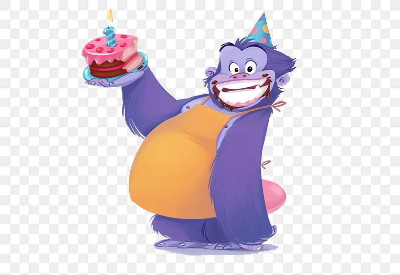 Hand-painted Cartoon Monkey Birthday, PNG, 547x564px, Birthday Cake, Adobe Fireworks, Animation, Art, Birthday Download Free