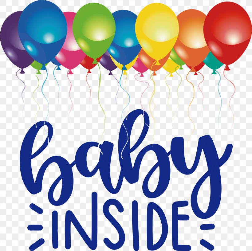 Baby Inside, PNG, 3000x2990px, Balloon, Line, Party Supplies Download Free