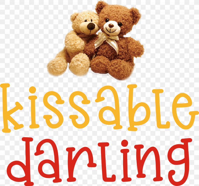 Kissable Darling Valentines Day Valentines Day Quote, PNG, 3000x2808px, Valentines Day, Bears, Biology, Meter, Science Download Free