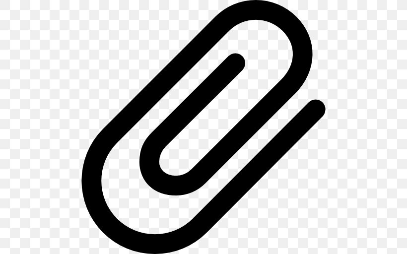 Symbol Email Attachment Paper Clip Hyperlink, PNG, 512x512px, Symbol, Area, Article, Black And White, Brand Download Free