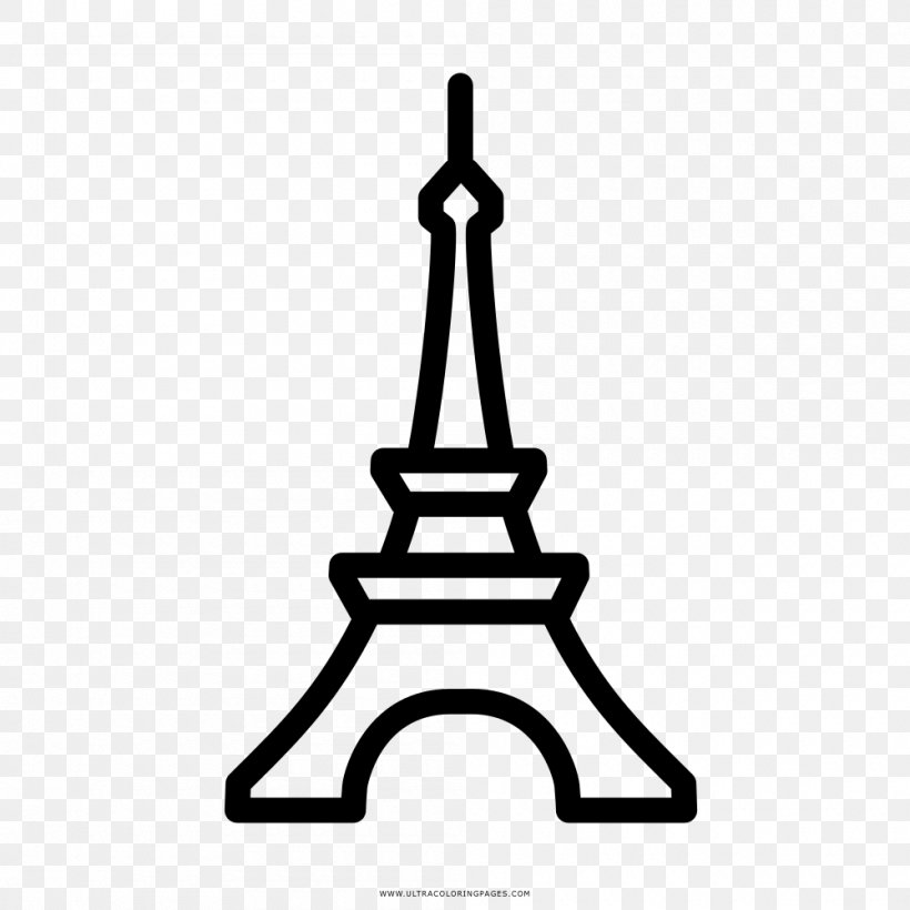 Eiffel Tower Arc De Triomphe Champ De Mars Leaning Tower Of Nevyansk, PNG, 1000x1000px, Eiffel Tower, Arc De Triomphe, Black And White, Champ De Mars, Drawing Download Free