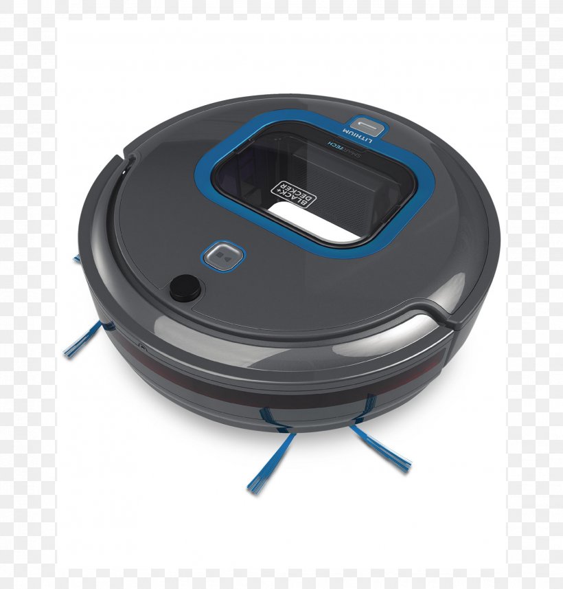 Robotic Vacuum Cleaner Black & Decker HRV425 PET Robotic Vacuum BLACK+DECKER HRV425BL Robotic Vacuum LED Smartech, PNG, 2083x2179px, Robotic Vacuum Cleaner, Electronics, Electronics Accessory, Hardware, Irobot Download Free