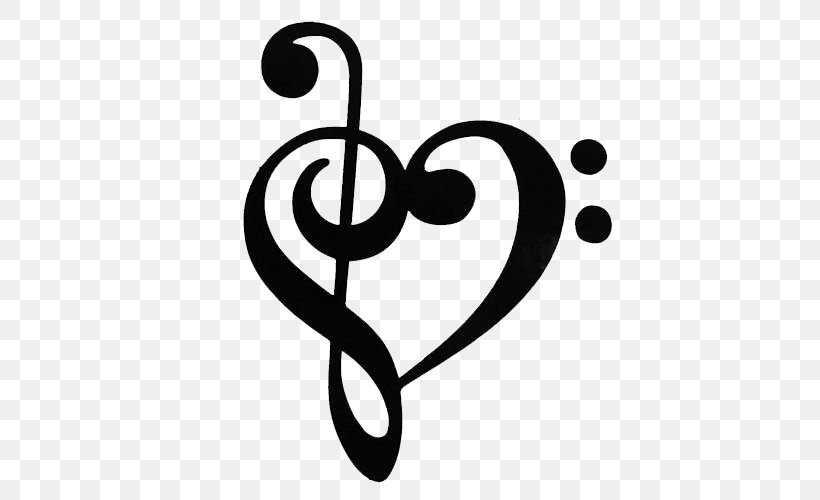 Musical Note Clef Treble Clip Art, PNG, 500x500px, Watercolor, Cartoon, Flower, Frame, Heart Download Free