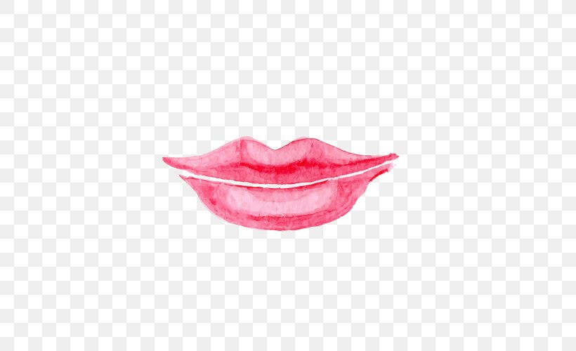 Lip Kiss Watercolor Painting, PNG, 500x500px, Lip, Color, Drawing, Kiss, Lip Gloss Download Free