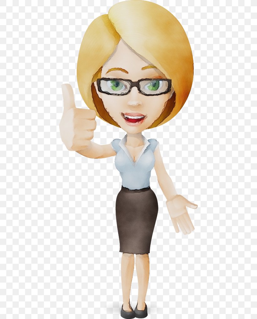 Cartoon Character Woman Business Accounting, PNG, 442x1016px, Watercolor, Accounting, Business, Cartoon, Character Download Free