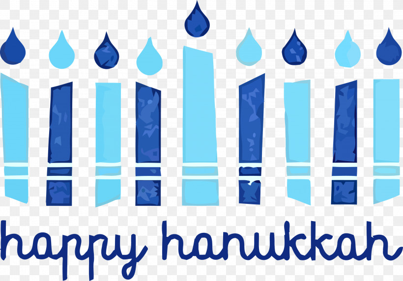 Hanukkah Candle Hanukkah Happy Hanukkah, PNG, 3000x2096px, Hanukkah Candle, Azure, Blue, Hanukkah, Happy Hanukkah Download Free