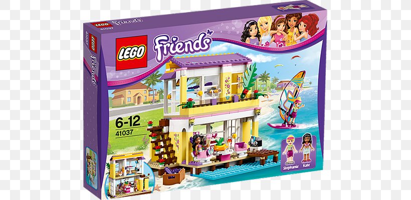 LEGO Friends LEGO 41037 Friends Stephanie's Beach House Toy Amazon.com, PNG, 800x400px, Lego Friends, Amazoncom, Brand, Discounts And Allowances, House Download Free