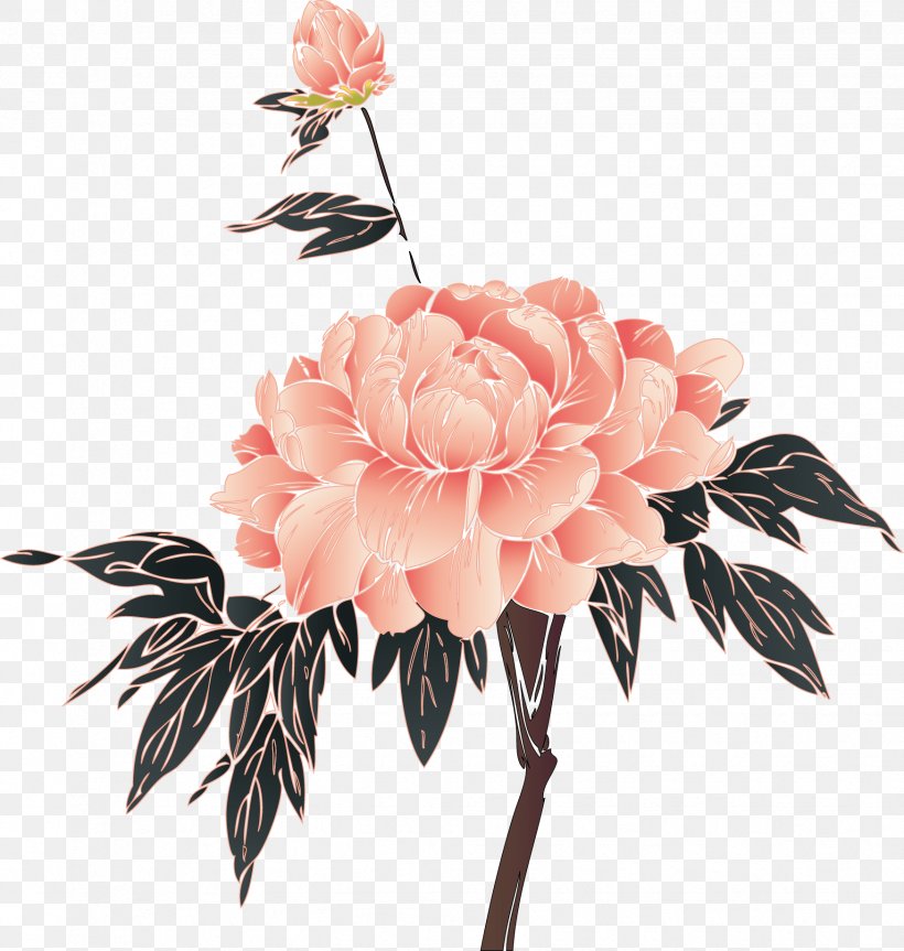 Moutan Peony Wall Decal, PNG, 1748x1840px, Moutan Peony, Artificial Flower, Cut Flowers, Dahlia, Decorative Arts Download Free