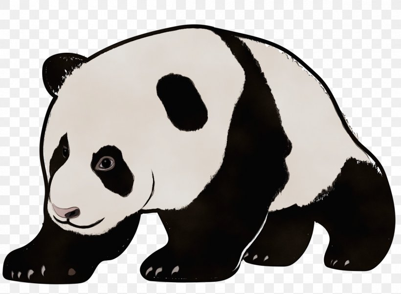 Panda, PNG, 1200x881px, Watercolor, Animal Figure, Bear, Cartoon, Paint Download Free