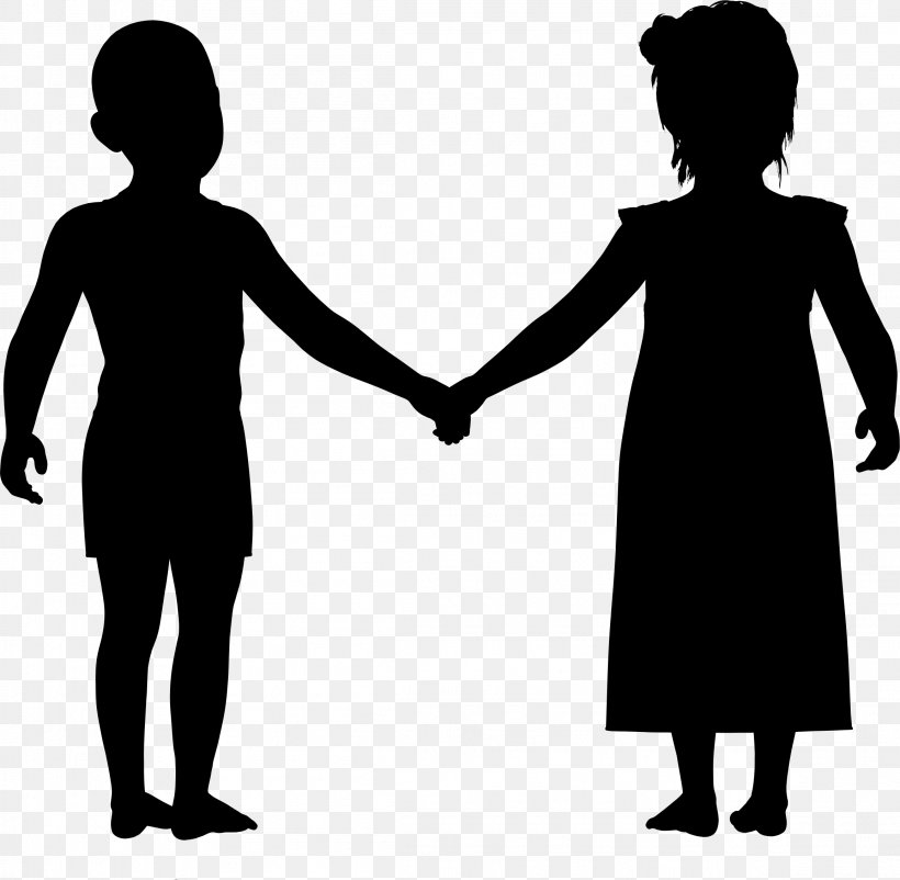 Silhouette Holding Hands Family Clip Art, PNG, 2311x2263px, Silhouette, Arm, Black And White, Child, Communication Download Free