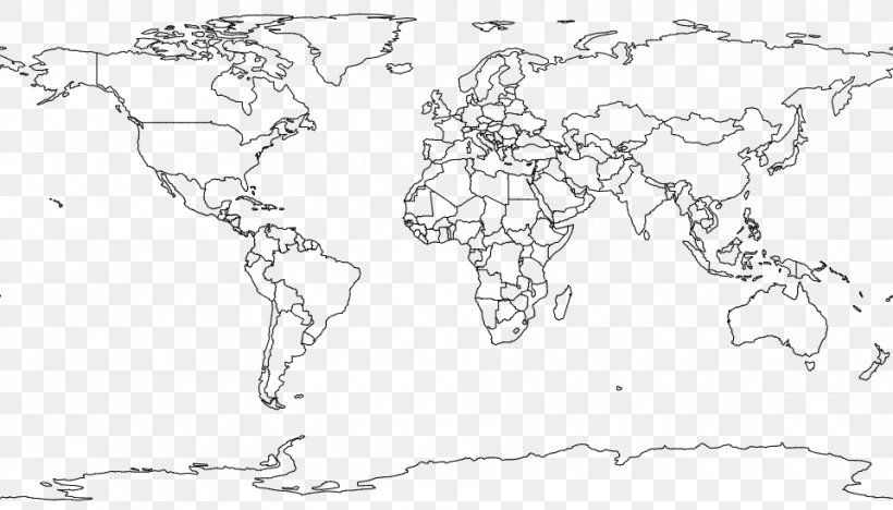 World Map Globe Blank Map, PNG, 960x548px, World, Area, Artwork, Black And White, Blank Map Download Free