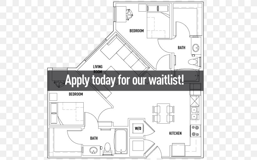 Floor Plan Bed House Plaza On University U Centre On Turner, PNG, 755x510px, Floor Plan, Architecture, Area, Bed, Black And White Download Free