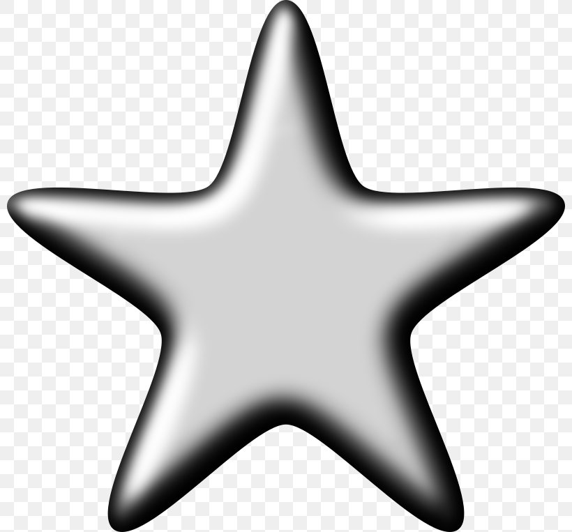 Silver Star Silver Star Clip Art, PNG, 800x763px, Star, Black And White, Fivepointed Star, Gold, Invertebrate Download Free