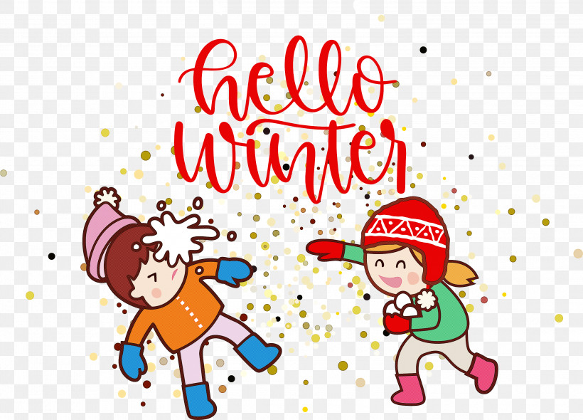 Hello Winter Welcome Winter Winter, PNG, 3000x2159px, Hello Winter, Biology, Cartoon, Christmas Day, Christmas Ornament Download Free