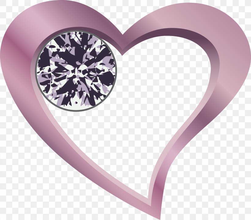 Heart Clip Art, PNG, 3636x3197px, Heart, Amethyst, Animation, Body Jewelry, Crystal Download Free