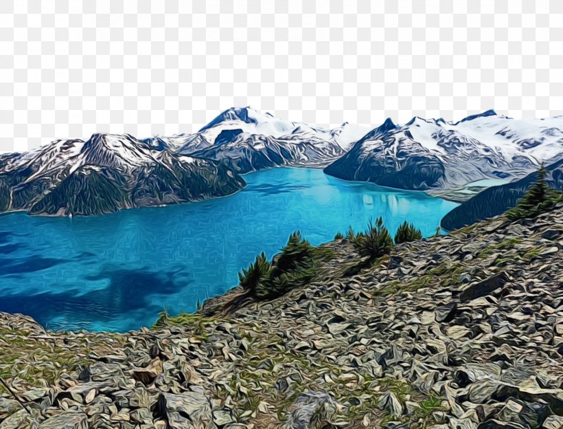 Natural Landscape Body Of Water Mountainous Landforms Glacial Lake Mountain, PNG, 1706x1300px, Watercolor, Body Of Water, Glacial Lake, Lake, Moraine Download Free