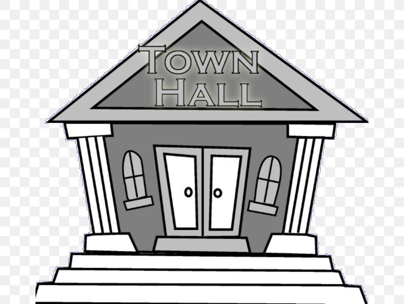 City Hall Town Hall Meeting Clip Art, PNG, 676x618px, City Hall, Art, Black And White, Building, Document Download Free