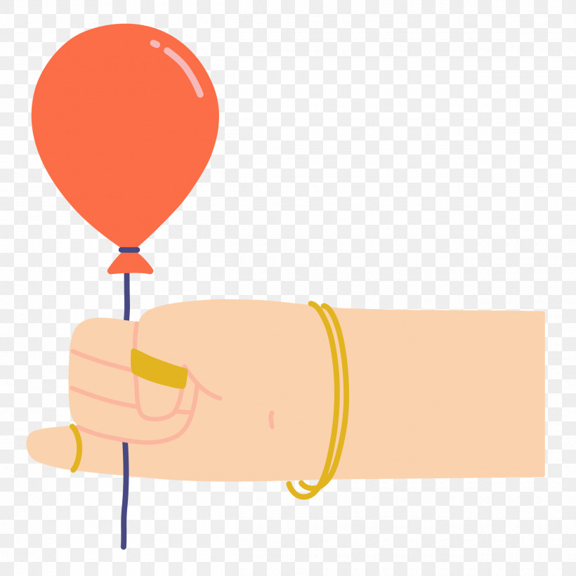 Hand Holding Balloon Hand Balloon, PNG, 2500x2500px, Hand, Balloon, Geometry, Hm, Line Download Free