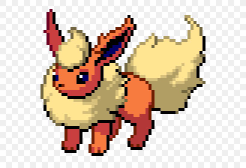 Flareon Pixel Art Sprite, PNG, 650x560px, 8bit Color, Flareon, Animation, Area, Art Download Free