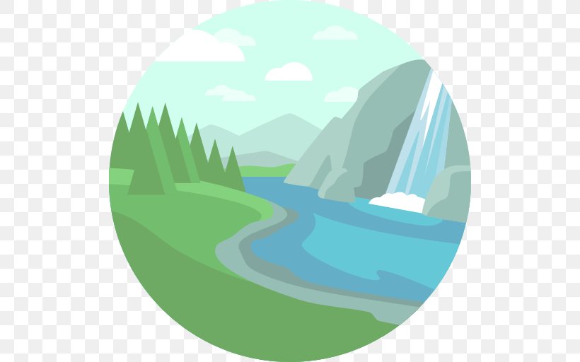 Landscape Nature Clip Art, PNG, 512x512px, Landscape, Aqua, Blue, Energy, Grass Download Free